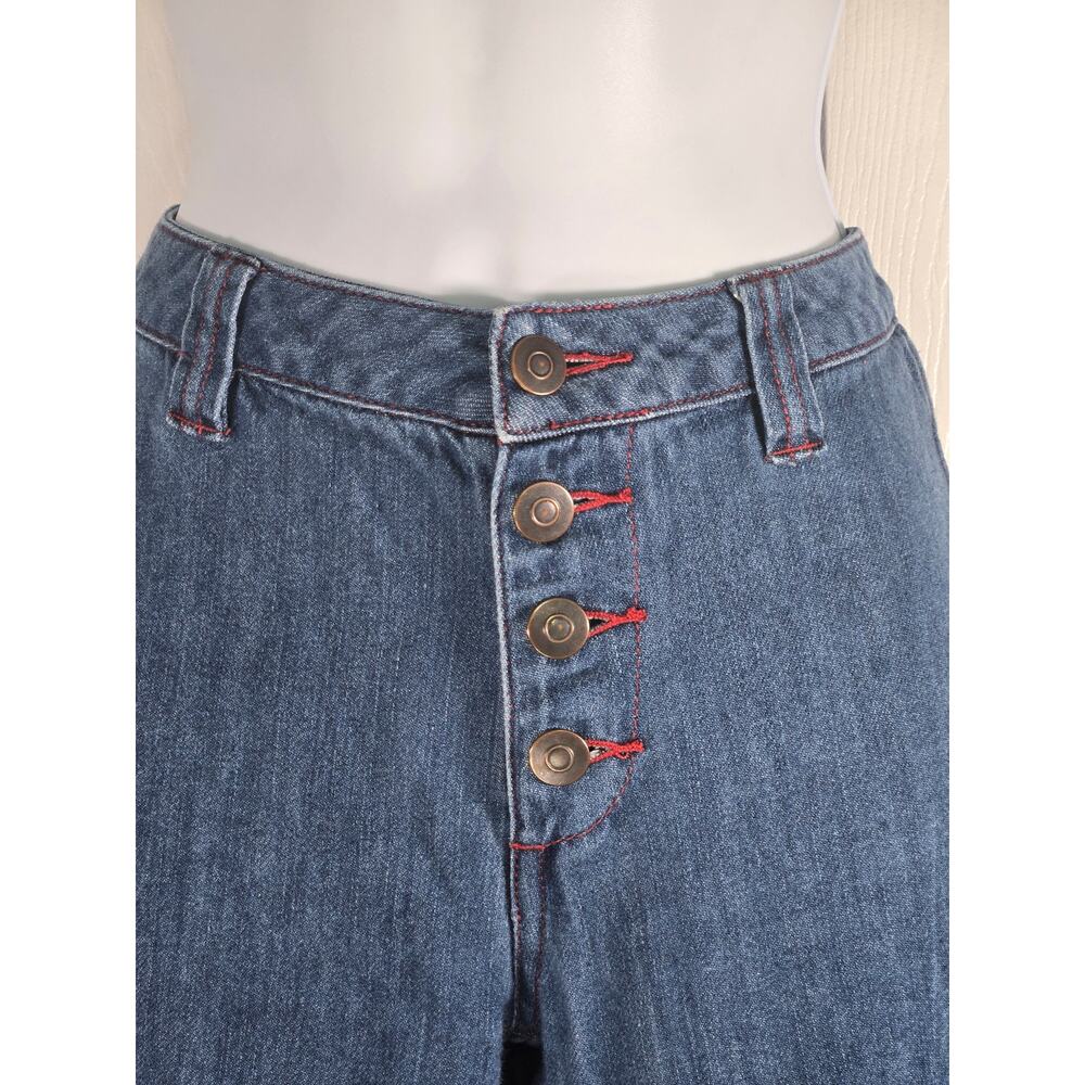 Free People Heartbreaker Embroidered Jeans Size 24 - Picture 4 of 11